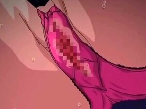 Süße Hentai-Babe bläst einen riesigen, geladenen Schwanz.