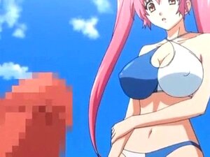 Herrliche, vollbusige Anime-Puppe wird am Strand hart gefickt.