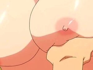 Geile Anime-MILF mit riesigen Titten wird geleckt
