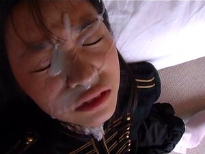 japansk amatör får en enorm tjock ansiktsladdning