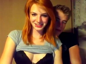 Rödhårig webbkamera knull