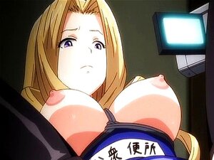 Gefesselte Hentai-Blondine wird gangbangt