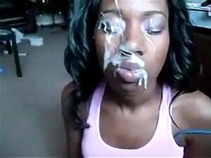 Ebony enorme compilation facciale,