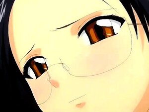 Brünette Anime-Kostprobe heißer Spermaladung