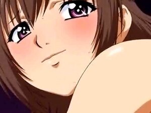 Anime-Mädchen reitet einen großen harten Schwanz. Unersättliches