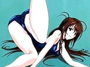 Hentai-Babe posiert im Badeanzug