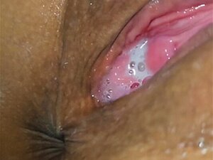 Vrouw sperma op grote lul mouw