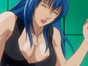 Vollbusige Anime-Rothaarige bekommt doppelte Penetration und genießt