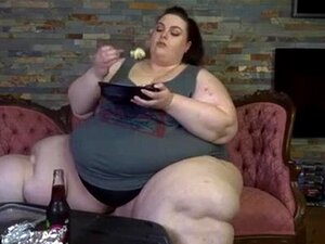 SSBBW Juicy Jackie Pasta Fat Chat plus Rülpse