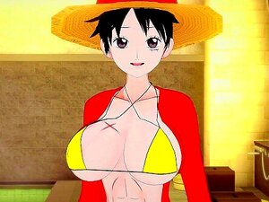 EIN STÜCK WEIBLICHER MONKEY D. LUFFY HENTAI 3D