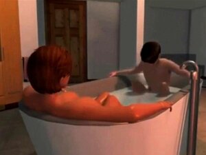 sah er Mama in der Badewanne und dann