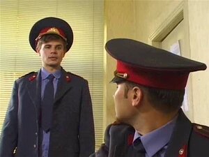 Russische Polizei auf Wache