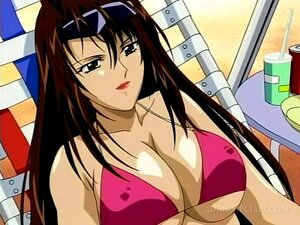Anime-Sexsklave in Seilen wird hart in der Gruppe durchgebohrt.