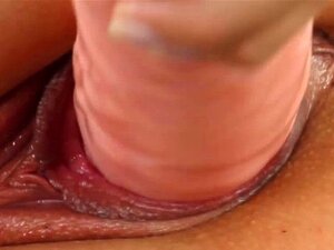 Cameltoe-Babe spielt mit ihrer Vulva. Cameltoe-Babe spielt mit ihrer